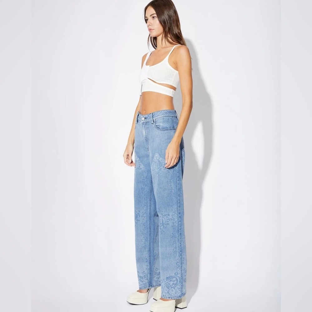 RTA cutout crop white tank top